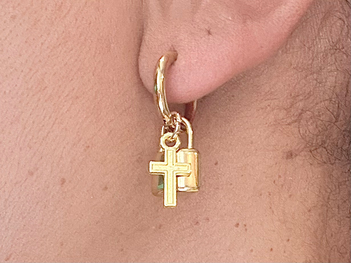 FAITH ON LOCK EARRINGS