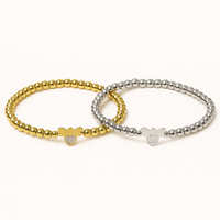 BEE CHARM BEAD BRACELET