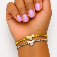 BEE CHARM BEAD BRACELET
