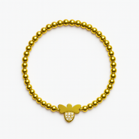BEE CHARM BEAD BRACELET