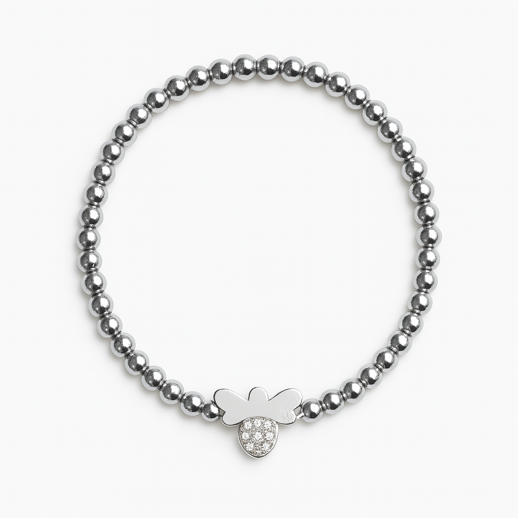 BEE CHARM BEAD BRACELET