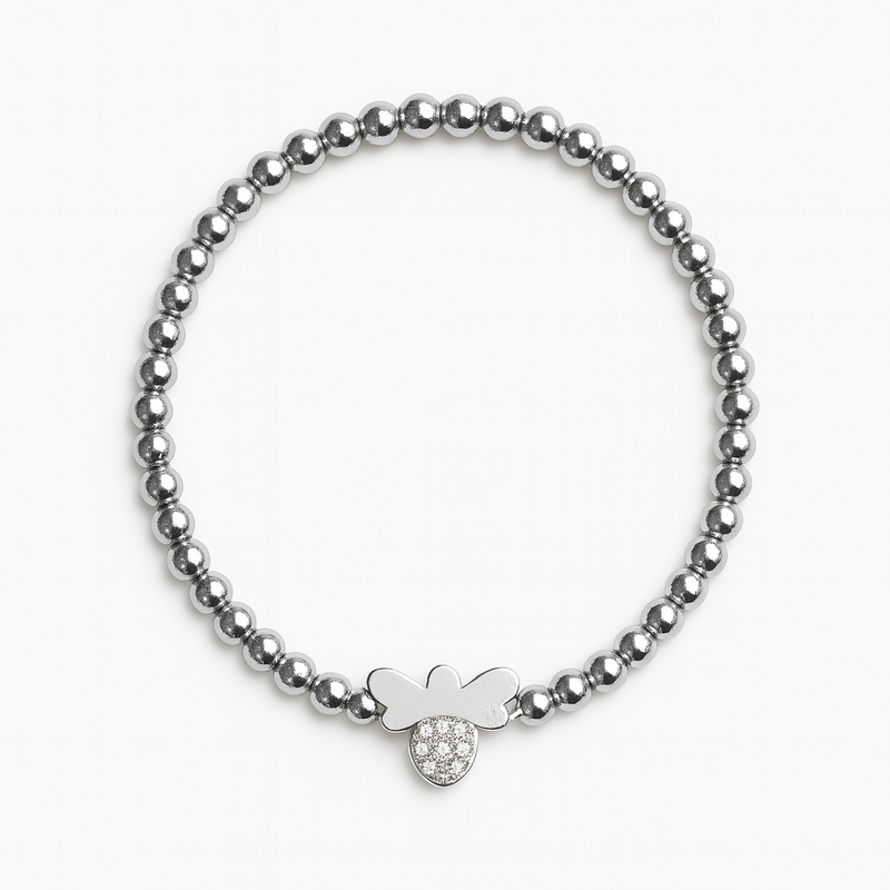 BEE CHARM BEAD BRACELET