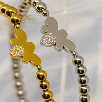 BEE CHARM BEAD BRACELET