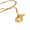 CROSS CUT TOKEN NECKLACE