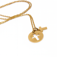 CROSS CUT TOKEN NECKLACE