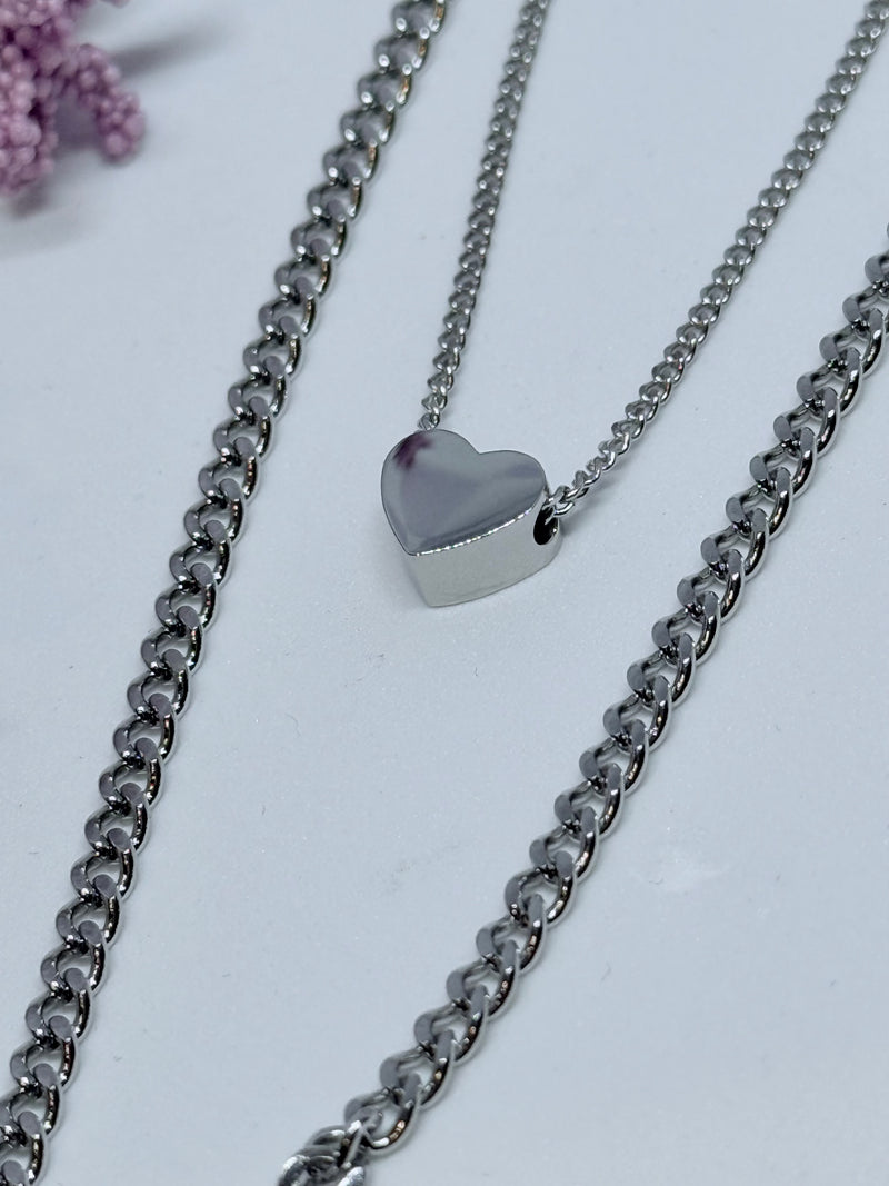 LAYERED HEART NECKLACE