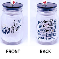 HOLY GLOW 16oz GLASS CUP